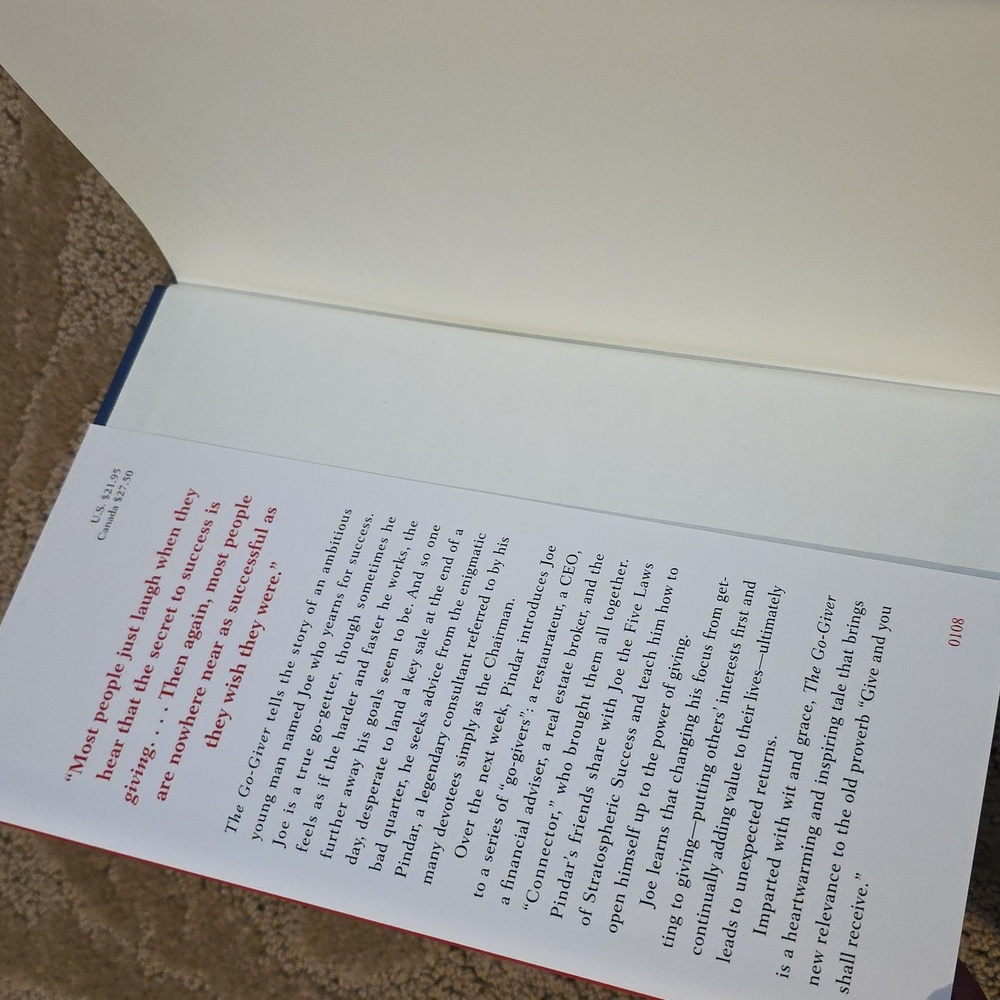 The Go-Giver Hardcover Book - Picture 3 of 3
